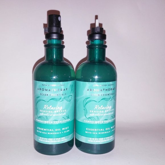 Set of 2 Bath & Body Works Aromatherapy Essential Oils Mist Relaxing Seaside Bre - Picture 1 of 5